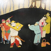 Jin Ping Mei lacquer painting