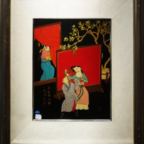 Jin Ping Mei lacquer painting