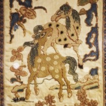 Chinese embroidery of animals in frame