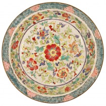 Chinese enamel plate with floral motif
