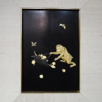 Japanese ivory painting of a monkey