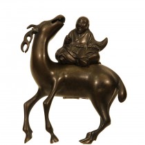 A Bronze figure of Fukurokuju god