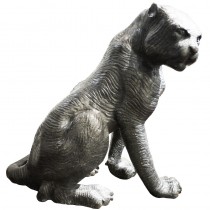 Bronze seated Jaguar