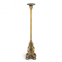 JUWOODEN LAMP STAND WITH CARVING