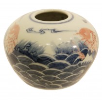 Chinese porcelain brush washer ink pot