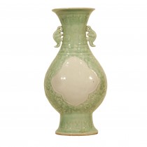 Chinese Porcelain vase in light green color