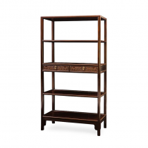 The two dragon carved drawers bookshelf