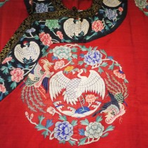 Chinese red empress's robe with phoenix design