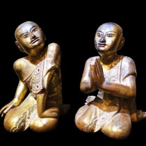 Wooden Mandalay kneeling disciples