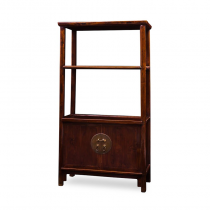 Ju wooden tapered bookshelves with two doors