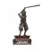 A Japanese bronze warrior wielding a long kanabo