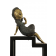 Gold gilt bronze of a lady talking on the phone 