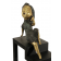 Gold gilt bronze of a lady talking on the phone 