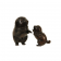 A pair of Japanese Bronze puppies