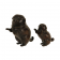 A pair of Japanese Bronze puppies