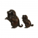 A pair of Japanese Bronze puppies