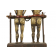 A PAIR OF GILT BRONZE AFRICAN TRIBE FIGURING