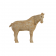 A SET OF 4 PAINTED POTTERY HORSES