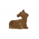 A SET OF 4 PAINTED POTTERY HORSES