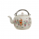 WHITE PORCERLAIN JAR WITH PEACH MOTIF