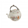 WHITE PORCERLAIN JAR WITH PEACH MOTIF