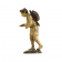 A Gold GILT BRONZE JAPANESE BOY CARRYING TWIGS