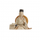 A Japanese porcelain seated scholar