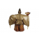Bronze figure of Noh performer with red mask