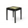 Black Lacquer Square Table with Stone inserts
