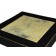 Black Lacquer Square Table with Stone inserts