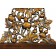 JUWOODEN LOVE SEAT CHAIR WITH MARBLE