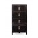 Black Lacquer Square Lattice Doors Corner Cabinet 
