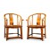 A PAIR OF MAT SEAT HORSE-SHOE ARMS CHAIR 