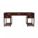 BLACK WOOD TEN DRAWERS PARTNER DESK