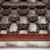 BLACK WOOD TEN DRAWERS PARTNER DESK