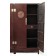 A PAIR OF SQUARE CORNER CABINET WITH DRAGON CARVING