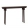 ZITAN RECESSED LEGS LONG SIDE TABLE WITH STONE INSERTS