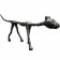 Wooden carving of a skinny cat