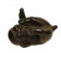 Japanese bronze casting of three puppies