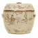 Chinese porcelain ginger jar with a lid and bronze pull