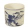 A Chinese blue and white porcelain brush pot with harbor scene