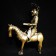 A Karnkata Bronze figure of a man riding a horse