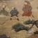 Chinese embroidery of the villagers in frame